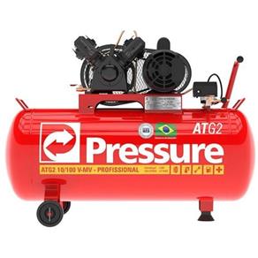 Compressor de Ar 100 Litros 10 Pés - 2HP - Monofásico -ATG2 10/100 V-MV-2HP - Pressure