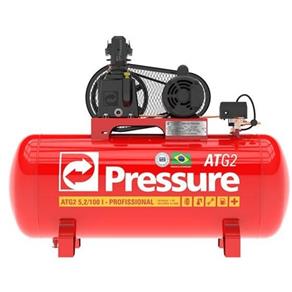 Compressor de Ar 100 Litros 5,2 Pés - 1HP - Monofásico - ATG2 5,2/100 I-1HP - Pressure