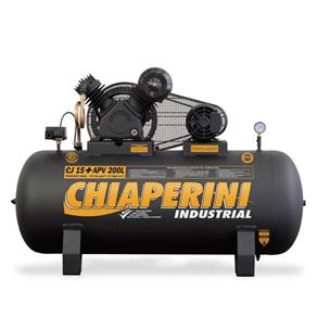 Compressor de Ar 15 Pés 200 Litros 3 Hp Monofásico - CJ 15+ APV 200L - Chiaperini