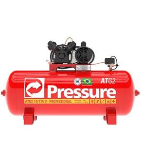 Compressor de Ar 175 Litros - 2HP - Monofásico - ATG2 10/175 V-2HP - Pressure