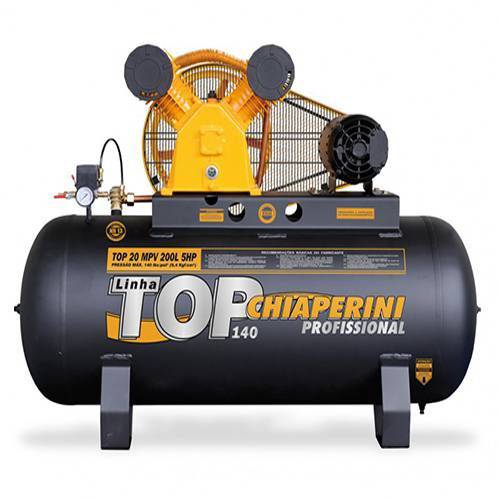 Compressor de Ar 5 Hp 20 / 200 Litros 140 Lb Trifásico Chiaperini