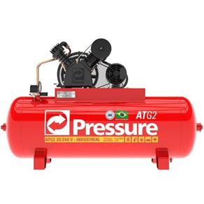 Compressor de Ar 250 Litros 20 Pés - 5HP - Trifásico - ATG2 20/250 V AP-5HP - Pressure