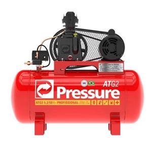 Compressor de Ar 50 Litros 5,2 Pés - 1HP - Monofásico - ATG2 5,2/50 I-1HP - Pressure