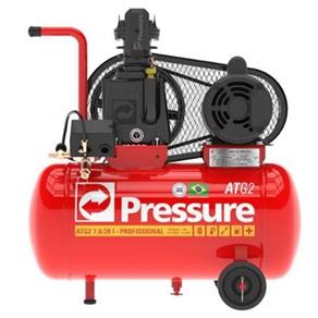 Compressor de Ar 28 Litros 7,6 Pés - 1HP - Monofásico - ATG2 7,6/28 I-1HP - Pressure