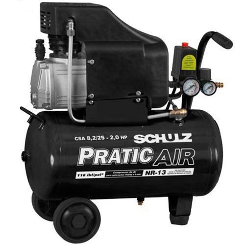 Compressor de Ar 8,2 Pés Schulz Pratic Air Csa8,2/25