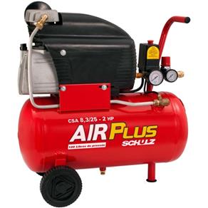 Compressor de Ar - Air Plus - MSI 8,5/25 Litros - Schulz -