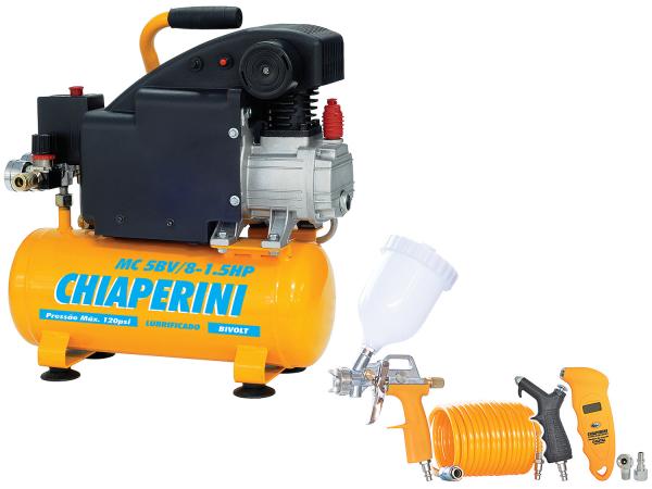 Compressor de Ar Chiaperini 1,5HP 8L - 16205
