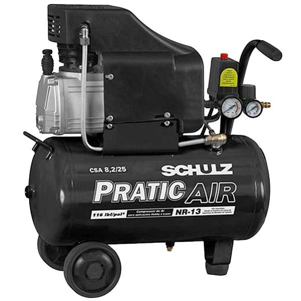 Compressor de Ar CSA8,2/25 Pratic Air - Schulz