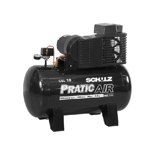 Compressor de Ar 2hp 10 Pés 100 Litros Monofásico - PRATIC AIR - Schulz