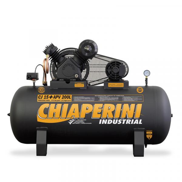 Compressor de Ar 3 Hp 15 / 200 Litros 175 Lb Trifásico Chiaperini