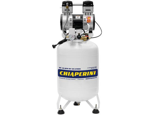 Compressor de Ar Odontológico 10 Pés 60 Litros - 10 BPO RCV 60L - Chiaperini (220V)