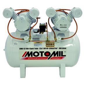Compressor de Ar Odontológico Monofásico 127 220V CMO-12/100 Motomil