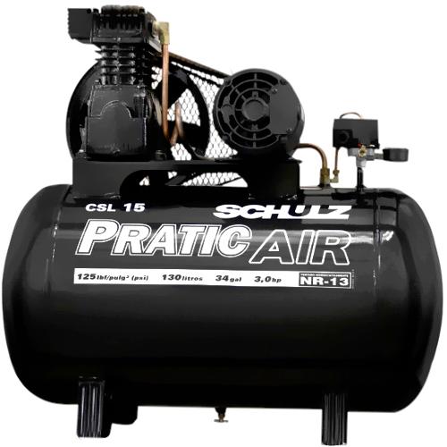 Compressor Pratic Air Trifásico Csl 15/130 - 3 Cv Schulz-Csl15/130