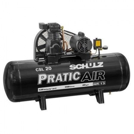 Compressor Schulz Csl 20/150l Pratic Air 220/380v Monofásico