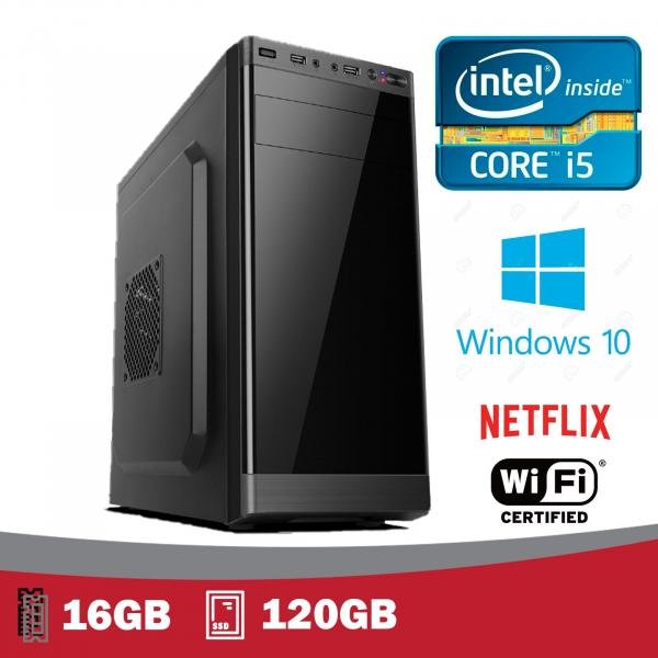 Computador 5Tech I5, 16Gb, HD SSD120Gb, Windows 10 PRO - WIFI
