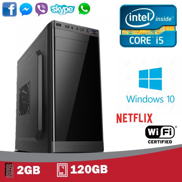 Computador 5Tech I5, 2Gb, HD SSD120Gb, Windows 10 PRO 2019 COM WIFI