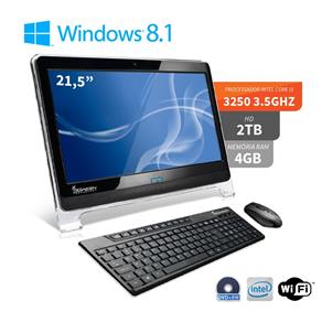 Computador All In One 21" Intel Core I3 4gb 2tb Hdmi Dvd Windows 10 Wifi Webcam 3green Fun