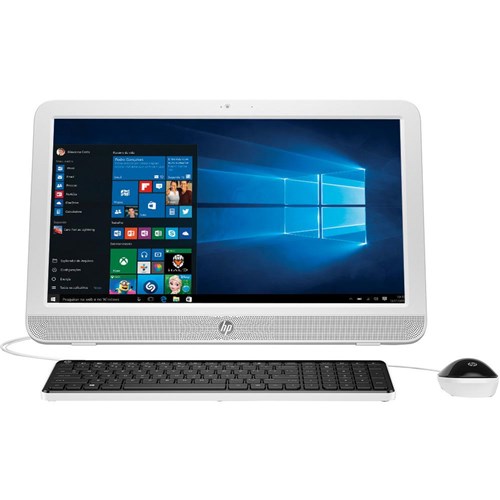 Computador All in One HP 20-E001br Intel Celeron Dual Core 2GB 500GB LED 19,5" Windows 10 Branco