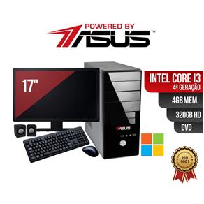 Computador ASUS I3 4ger 4gb 320Gb DVD Mon 17 Win Kit