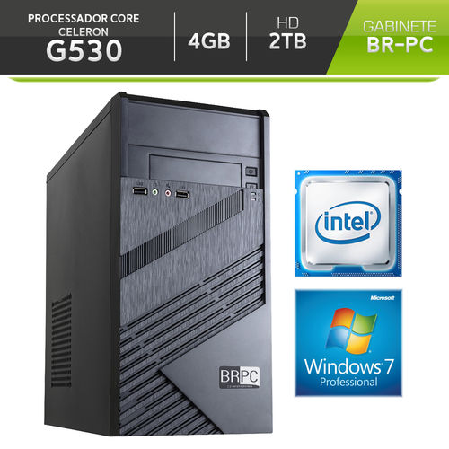 Tudo sobre 'Computador BR One Desktop Celeron G530 4GB HD 2TB Windows 7 Pro'