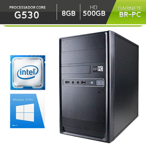 Computador BR One Desktop Celeron G530 8GB HD 500GB Windows 10 Pro