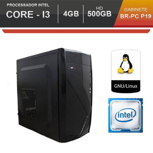 Computador BR One Desktop Intel Core I3-2100 4GB HD 500GB Linux