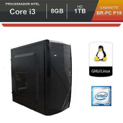 Computador BR One Desktop Intel Core I3-2100 8GB HD 1TB Linux