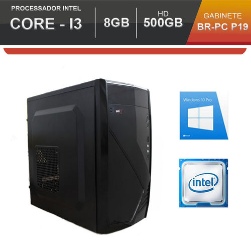 Computador BR One Desktop Intel Core I3-2100 8GB HD 500GB Windows 10 Pro