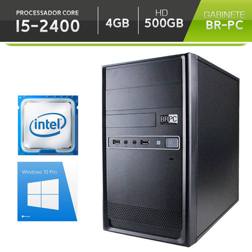 Computador BR One Desktop Intel Core I5-2400 4GB HD 500GB Windows 10 Pro