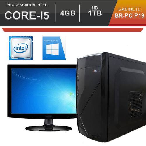 Computador BR-pc com Monitor Led 15,6 Intel Core I5-2400 4GB HD 1TB Windows 10 Pro