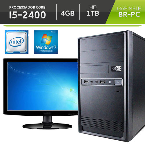 Computador Br-pc com Monitor Led 15,6 Intel Core I5-2400 4gb Hd 1tb Windows 7 Pro