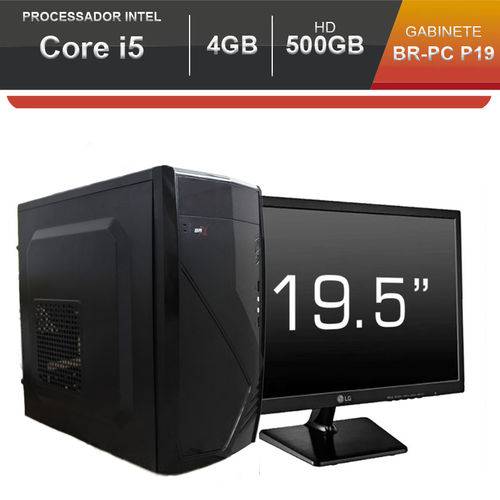 Computador BR-pc com Monitor Led 19.5 Intel Core I5-2400 4GB HD 500GB Windows 10 Pro