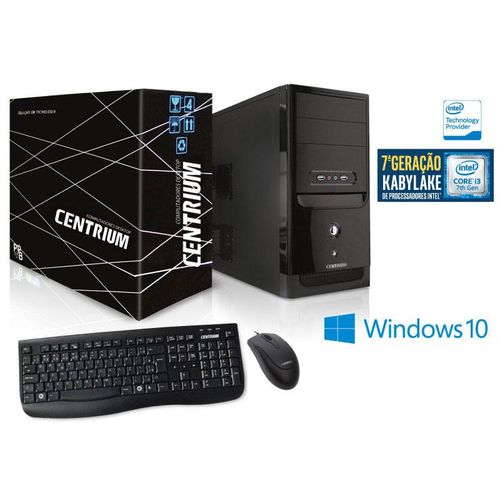 Computador Centrium Intel Core I3 7100 3.9ghz 4gb Ddr4 1tb Windows 10