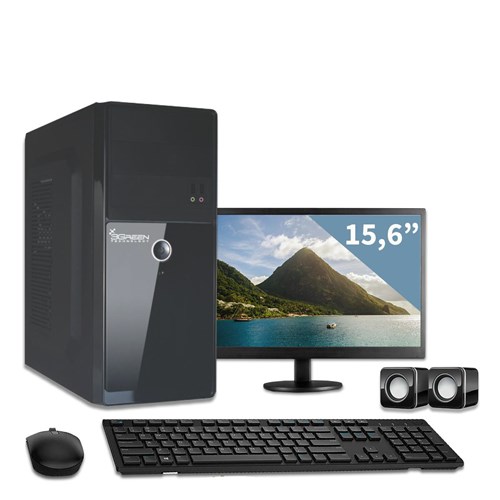 Computador com Monitor 15,6 Intel Dual Core 4GB HD 320GB 3GREEN Triumph Business Desktop