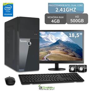 Computador com Monitor 18.5 Intel Dual Core 2.41ghz 4gb Hd 500gb 3green Triumph Business Desktop