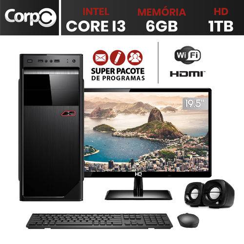 Tudo sobre 'Computador com Monitor 19.5" Led Corpc Intel Core I3 6gb HD 1tb Wifi'
