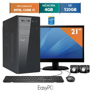 Computador com Monitor Led 21 Easypc Intel Core I3 4Gb Hd 320Gb