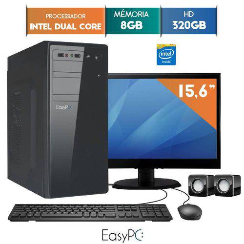 Computador com Monitor Led 15.6 Easypc Intel Dual Core 2.41 8gb Hd 320gb