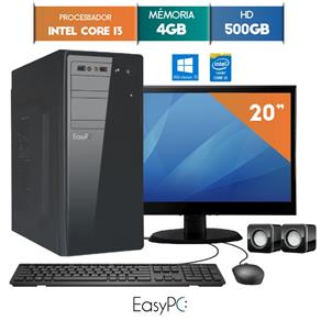 Computador com Monitor Led 19.5 Easypc Intel Core I3 4Gb Hd 500Gb Windows 10