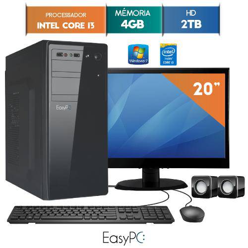 Computador com Monitor Led 19.5 Easypc Intel Core I3 4gb Hd 2tb Windows
