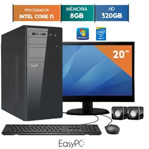Computador com Monitor Led 19.5 Easypc Intel Core I3 8Gb Hd 320Gb Windows