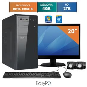 Computador com Monitor Led 19.5 Easypc Intel Core I5 4Gb Hd 2Tb Windows
