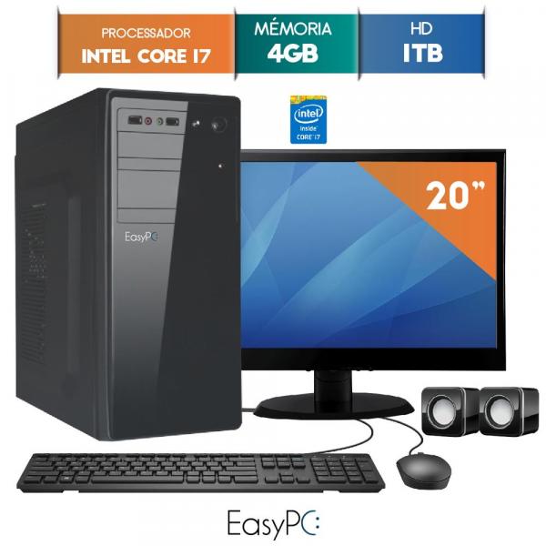 Computador com Monitor LED 19.5 EasyPC Intel Core I7 4GB HD 1TB