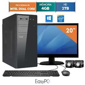Computador com Monitor Led 19.5 Easypc Intel Dual Core 2.41 4Gb Hd 2Tb Windows 10