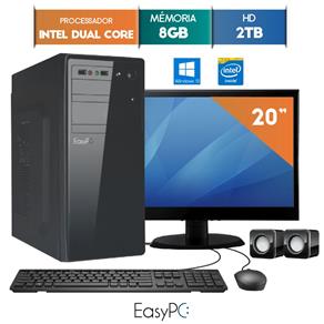 Computador com Monitor Led 19.5 Easypc Intel Dual Core 2.41 8Gb Hd 2Tb Windows 10