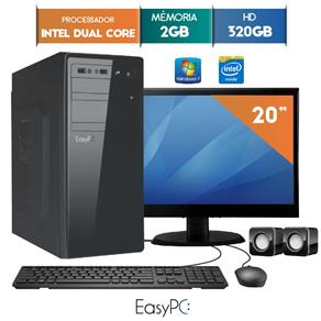 Computador com Monitor Led 19.5 Easypc Intel Dual Core 2.41 2Gb Hd 320Gb Windows