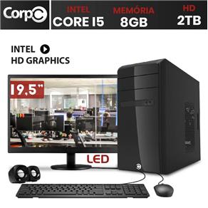 Computador com Monitor LED 19.5" HDMI Intel Core I5 8GB HD 2TB CorPC