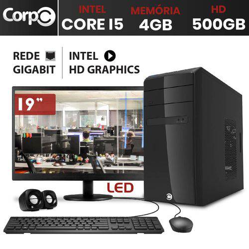 Tudo sobre 'Computador com Monitor LED 19.5" CorpC Intel Core I5 4GB HD 500GB HDMI'