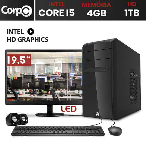 Computador com Monitor LED 19 CorpC Intel Core I5 4gb DDR3 HD 1TB