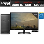 Computador Completo Intel Core i5 6GB HD 500GB Monitor LED HDMI CorPC